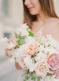 Owner and florist shelley rundberg is dedicated to creating floral arrangements that align with the style and theme of your wedding. French Couture Bridal Style For A Paris Elopement Flower Bouquet Wedding Bridal Bouquet Spring Wedding