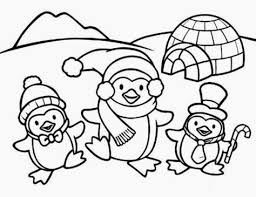 Disegni Di Natale Da Colorare Tre Allegri Pinguini Con Sciarpa E Cappello E Tanta Neve Libri Da Colorare Disegni Da Colorare Per Bambini Colori Di Natale