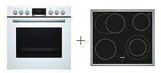 Weitere bosch angebotealle bosch angebote. Bosch Serie 4 Hnd 411 Lw 61 Einbauherd Set Weiss Gunstig Kaufen Ebay