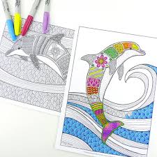 I can create my dolphin coloring pages in the bad result at first. Free Colouring Pages For Grown Ups Dolphins Red Ted Art Make Crafting With Kids Easy Fun