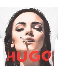 HUGO Duwedie T Shirt in White for Men