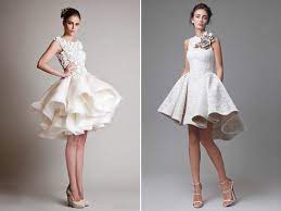 30 Modern Short Wedding Dresses For Summer Brides Modern Short Wedding Dress Short Wedding Dress Modern Wedding Dress