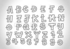 A note with an alphabet in one line for some languages. Vector Real Hand Drawn Letters Font Stock Vector Colourbox