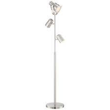 Possini Euro Nuovo Brushed Nickel 3 Light Floor Lamp Y4954 Lamps Plus Floor Lamp Lamp Floor Lights