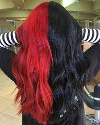 Google Image Result For Https Ath2 Unileverservices Com Wp Content Uploads Sites 4 2018 02 Blackand Split Dyed Hair Hair Color For Black Hair Hair Dye Colors