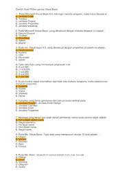 Memasukkan action script visual basic. Contoh Soal Pilihan Ganda Visual Basic Pdf