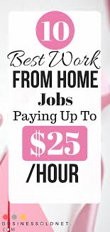 10 Best Work From Home Jobs Paying Up To 25 Hour Part Time Jobs Finding The Right Job Work From Home Jobs