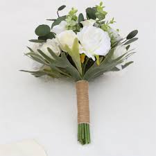 Maybe you would like to learn more about one of these? Silk Flower Bouquet Rustic Wedding Bridal Flowers White Roses Vanrina