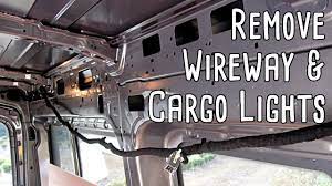 Lumen® 3 cube 20w led pod lights with drl. Remove The Wireway Cargo Lights Ford Transit Youtube