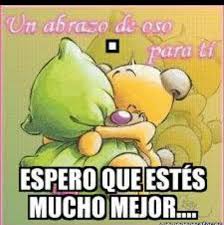 Un Abrazo De Oso Especial Para Ti Que Te Mejores Pronto Que Te Mejores Mensajes Para Enfermos