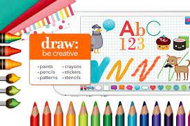 Draw And Tell 0 00 Is The Best Drawing App For Kids Of All Ages Draw Or Color Add Stickers Then Talk About Your Drawing Move The S Kids App Drawings App