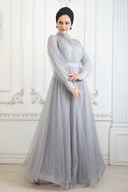 Tesetturlu Abiye Elbise Tullu Gri Tesettur Abiye Elbise 2232gr Tesetturisland Com 2020 Elbise Moda Stilleri The Dress