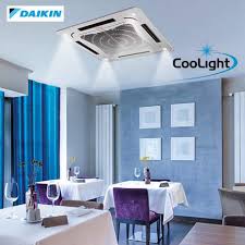 Daikin ceiling suspended type air conditioner. Daikin 5 0hp R410 Ceiling Cassette Type With Cool Light Function Fcn50f Rn50d Shopee Malaysia