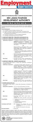 Sri Lankan Government Job Vacancies At Sri Lanka Tourism Development Authority Tourism Development Tourism Brochure Tourism