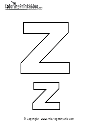 You will find free coloring pages, color posters, flash cards, mini books and activity worksheets to present the alphabet, reinforce letter recognition and writing skills. Alphabet Letter Z Coloring Page A Free English Coloring Printable Alphabet Coloring Lettering Alphabet Coloring Letters