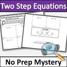 No Prep Solving Equations Mystery Activity Distance Learning Printable Solving Equations Two Step Equations Equations