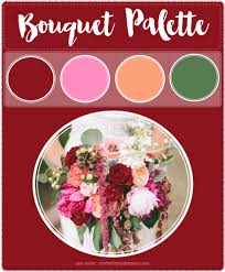 Blush peach, coral juliette rose, dusty pink flower, white astrantia & burgundy red orchid Burgundy Blush Peach Wedding Flower Recipe With Flower Dictionary