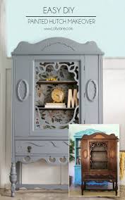 So better after reader camille stuck to its country roots with a smokey blue paint job and a distressed finish, along with the naturally stained top and uh … other top. Diy Painted Hutch Makeover How To Paint A Hutch The Ridiculously Easy Way
