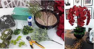 Namun begitu, bunga hiasan seolah pelengkap kepada penataan gaya di rumah. Gubahan Orkid Tiruan Mudah Dan Simple Tapi Cantik Impiana