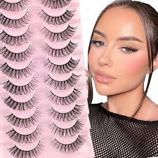 Glowing Win Halve wimpers, 10 paar, kunstwimpers, transparante band,  natuurlijke 3D, halve cateye, kattenoog, korte kunstwimpers : Amazon.nl:  Beauty