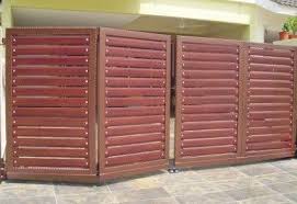 Pintu Pagar Lipat Kombinasi Kayu Dan Besi Minimalis Pintu Pagar