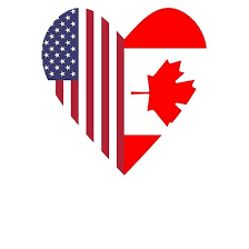 Photos of flags in the real world. Half Canada Flag Half Usa Flag Love Heart Flag Art Flag Canada Flag