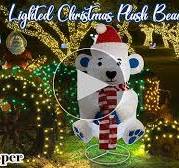 Glintoper Lighted Christmas Decorations, Pre-Lit Pop Up Plush White Bear  with Built-in Lights, Collapsible and Easy-Assembly, Light Up Polar Bear  for ...
