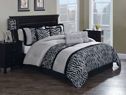 Rose treenorwich damask & striped comforter set. Home Garden Comforters Bedding Sets 7 Piece Girls Black White Zebra Stripes Comforter Queen Set Colored Zebra