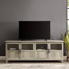 The body is coated in white paint, while the overhead. Woven Paths Farmhouse 4 Door Tv Stand For Tvs Up To 78 White Oak Walmart Com Walmart Com