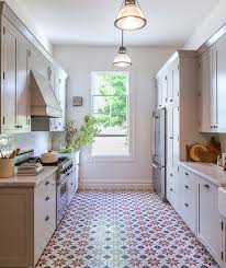 black mosaic kitchen floor tiles
