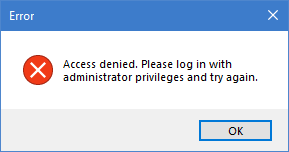 Access Denied Please Log In With Administrator Privileges And Try Again Info Hack News