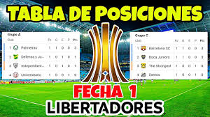 Tabla de posiciones de copa libertadores: Tabla De Posiciones Y Resultados De La Copa Libertadores 2021 Fecha 1 Youtube