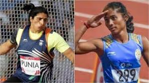 The discus was a circle shaped stone, iron, bronze, or lead. Tokyo Olympics 2020 Discus Thrower Seema Punia Qualifies For Summer Games In Tokyo Hima Das To Miss Out Due To Injury Indiacom Sports