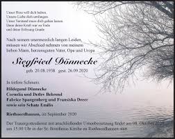 0 watchers261 page views0 deviations. Traueranzeigen Von Siegfried Donnecke Trauer In Thueringen De