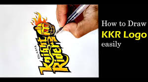 Ipl 8 2015 kolkata knight riders (kkr) team jersey, logo, hd wallpapers, photos. How To Draw Kolkata Knight Riders Kkr Logo Easily Logo Drawing Tutorial Step By Step Youtube