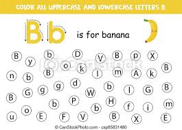 We use fine tip markers for this activity. Alphabet Worksheet Find All Letters Bb Dot Letters Dot Or Color Letter B Alphabet Learning Page For Preschoolers Abc Canstock