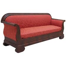 Furniture antique american empire style hutch | hibid auctions. American Empire Sleigh Sofa In Mahogany Attributable To Meeks Circa 1835 Bonnin Ashley Antiques Miami Fl