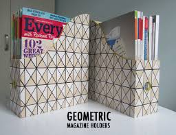 This diy magazine holder is made from an empty cereal box. Ikea Hack Geometric Magazine Holder Little House Big City