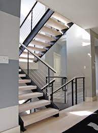 The cable rail system comes in two forms: Stair Railing Ideas
