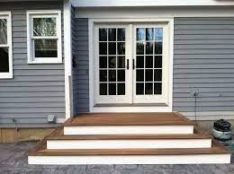 Steps are put together with weathermatch screws that will not rust or back out like nails. 43 Stunning External Patio Doors Patio Stairs Patio Steps Patio Door Steps