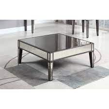 Midcentury mirrored coffee table with carved and gilt cabriole legs. Best Master Furniture Grey Brown Wood Antique Mirror Square Coffee Table On Sale Overstock 23055979