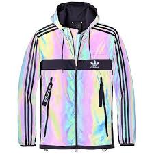 Adidas Black And Gold Jacket Womens Adidas Xeno Windbreaker Jacket Multicolour Black Holographic Jacket Adidas Xeno Windbreaker Jacket