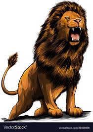 Illustration Of Angry Leaping Lion In White Background Download A Free Preview Or High Quality Adobe Illustrato Lion Pictures Old Paper Background Lion Images