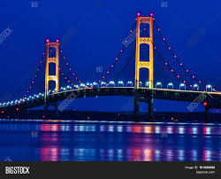 The us highway 27 (us 27) designation. Mackinaw Bridge Night Image Photo Free Trial Bigstock