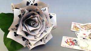 We used the 8.5 x 11 canon matte photo paper to. Playing Card Flower Youtube