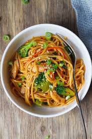 Some ways of making your noodles healthy include using nutritious ingredients, preparing your dishes in a healthier manner, and decreasing your portion size. 15 Minute Chicken Stir Fry Noodles Chicken Stir Fry Pasta Recipe Eatwell101