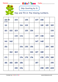 grade 1 math number worksheets skip counting by 1