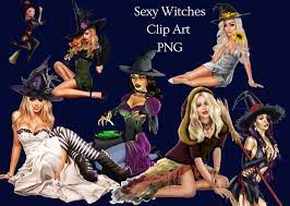 Sexy Witches Halloween PNG Digital Download Only/transparent 