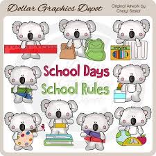 Little Koala School Days Clip Art Dgd Exclusive Koala Classroom Clipart School Supply Labels