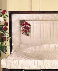 Flowers held in the hands of the deceased also traditionally come from immediate family. Rose Casket Lid Arrangement Gifttree